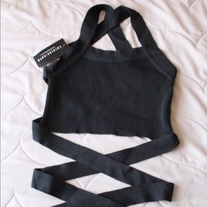 Fashion Nova Lace Up Top